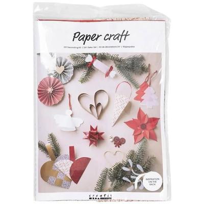 Creative Paper Christmas Kit - Decorations - White - For Children Aged 6 and Up - Easy DIY
