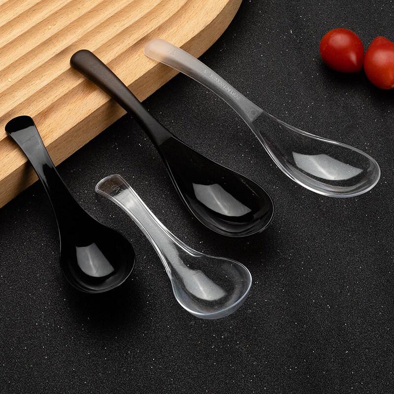 ZISIZ Disposable Plastic Crystal Spoon