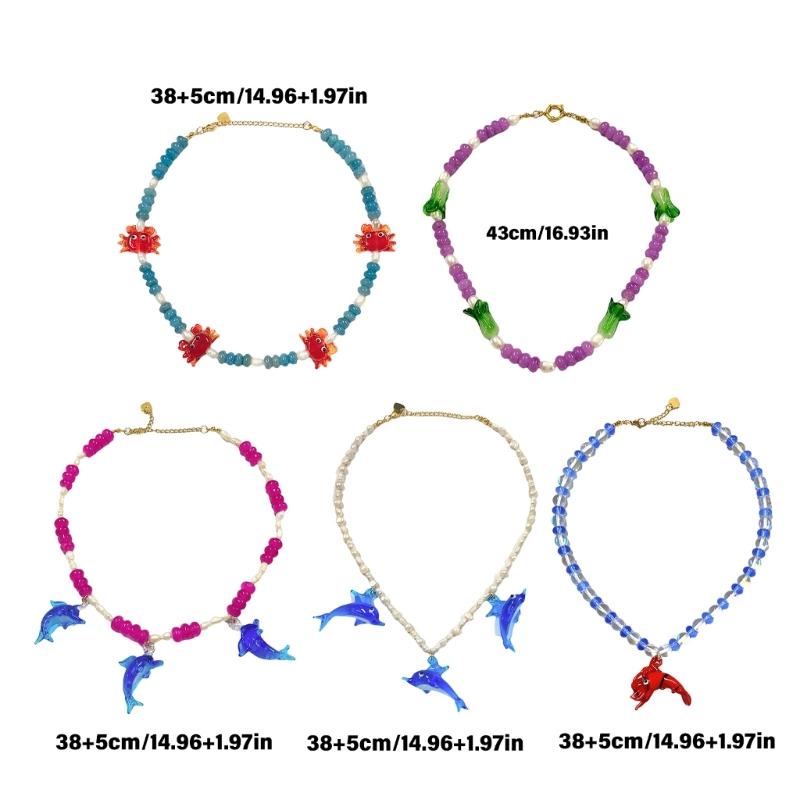 Sophisticated Freshwater Pearls Collar Necklace Adjustable Length Clavicle Chain Beaded Neckchain Ornament for Parties