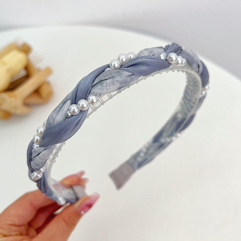 

Аксессуары для волос с жемчугом, модная повязка на голову для волос, женский головной убор, нескользящий 17*2cm