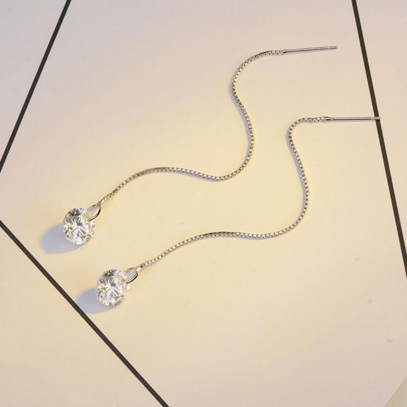 Long Section Of The Flow Thieves 2025 New Fashion Long Section Tassel Crystal Earrings Wholesale Zircon
