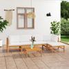 Day and Night - Day and Night Garden Furniture Set 6 Pieces Teak Wood and Cream Cushions