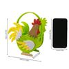 Bolso de fieltro de gallo Cesta de pollo colorida Regalos para niños Empaque Suave Decoración de fiesta de Pascua Para la búsqueda de huevos de Pascua Decoración del hogar Niños