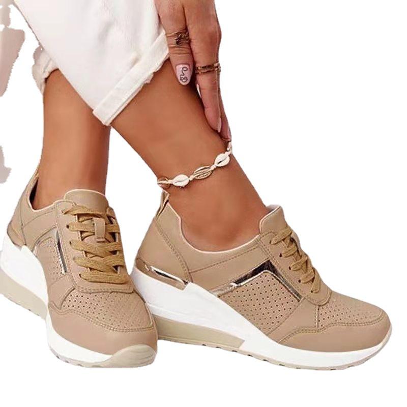 Plus Size Summer '21 Thick Sole Mesh Wedge Sneakers