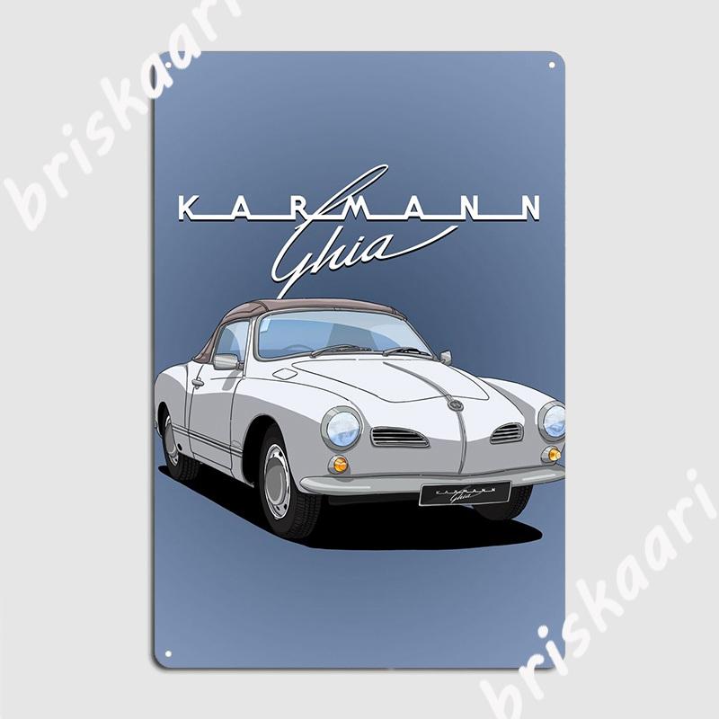 Karmann Ghia Retro Metal Plaque Poster personalized Club Bar Club Party Plaques Tin sign Poster 20x30cm