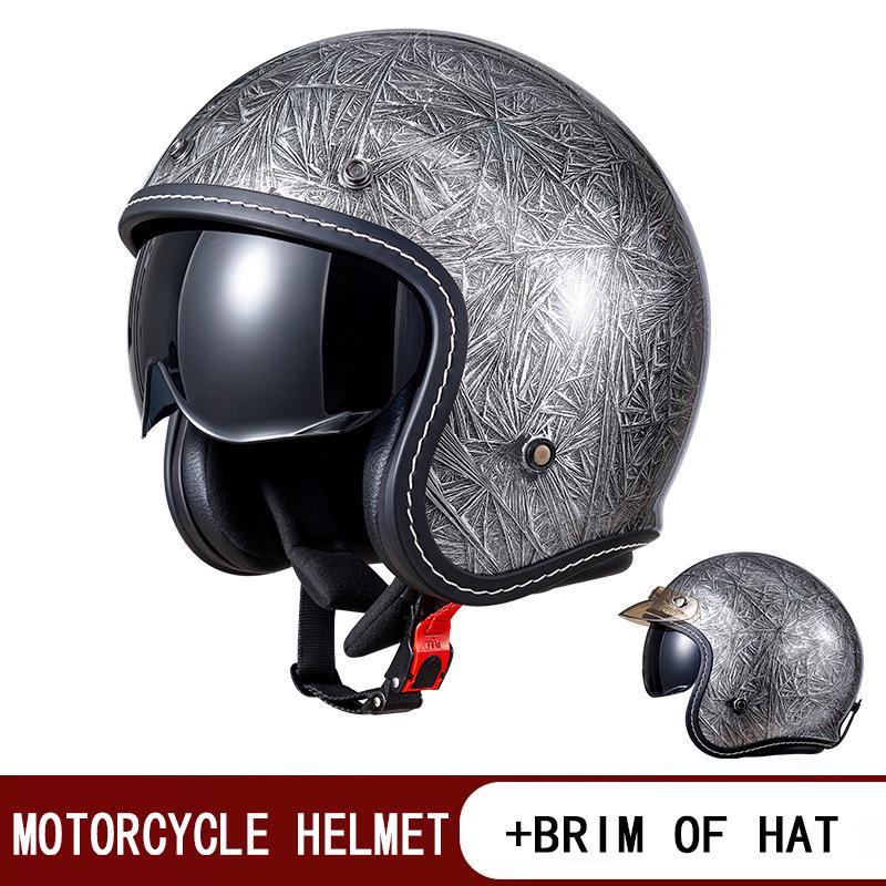 Best-Selling 3/4 DOT Motorcycle Helmet for Men & Women – Retro Scooter/Moped/Cruiser Style