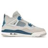 Air Jordan 4 Retro GS Bleu Militaire 2024 Sneakers Enfant Blanc Cassé Gris Neutre HF4281-141