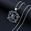 Silver Viking Axes Rune Nordic Necklace 406