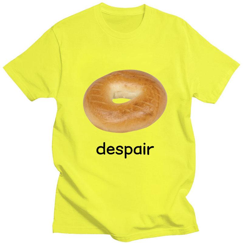 Despair Bagel Vtipné Meme Grafické Tričko Humor Móda Pánské Dámské Trička Pohodlné Čistá Bavlna Krátký Rukáv Ležérní Volné Streetwear