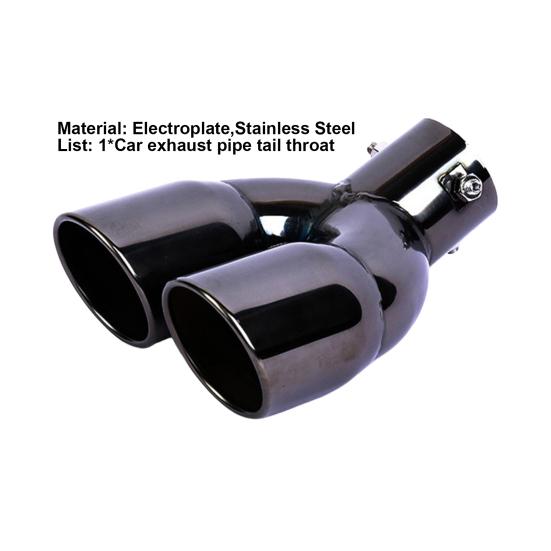 Exhaust Pipe Double Outlet Exquisite Workmanship Stainless Steel Curved Exhaust Pipe Tail Muffler Tip for Car