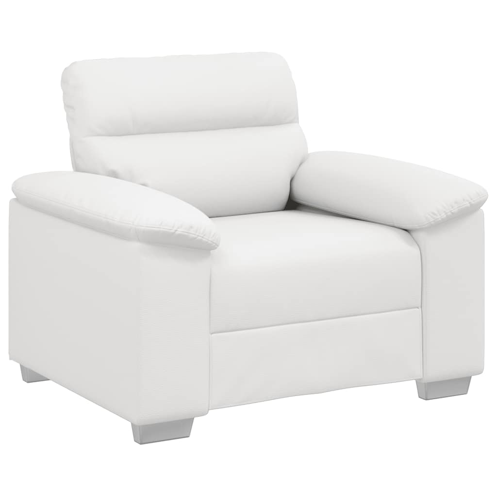 Armchair White 100x81x84 cm Faux Leather