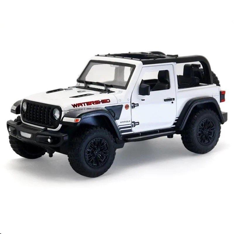 1:24 Jeeps Wrangler Rubicon SUV Alloy Car Model Diecasts Metal Off-road Vehicles Car Model Simulation Sound Light Kids Toys Gift