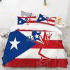 Puerto Rico National Flag Duvet Cover Set Twin Full King Size Gay Rainbow Bedding Set Microfiber Star Love Heart Comforter Cover