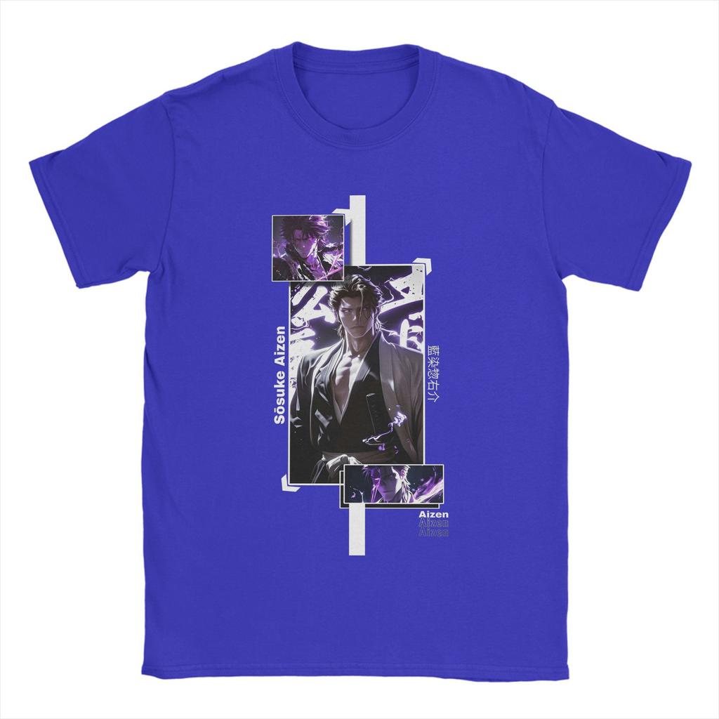 Crazy Aizen Sousuke (2) T-Shirts for Men Crewneck 100% Cotton T Shirt Short Sleeve Tee Shirt Plus Size Clothes