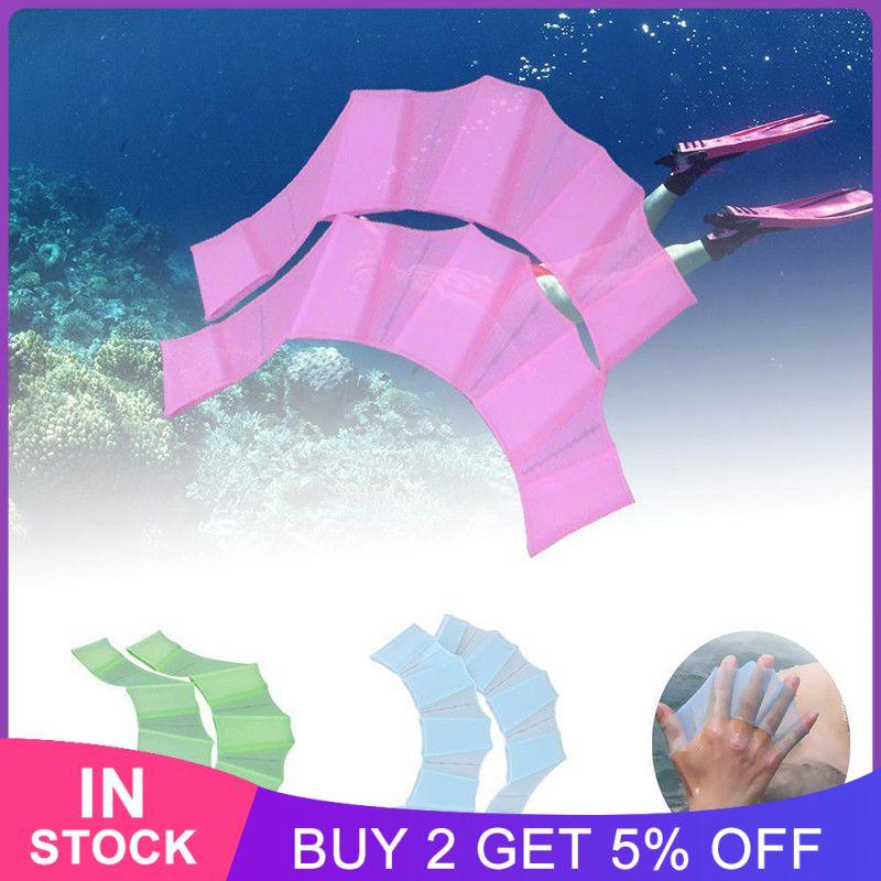 

Swimming Fins Unisex Frog Type Girdles Silicone Swimming Trainning Fins Finger Gloves Swim Pool Paddles Kid Water Sports