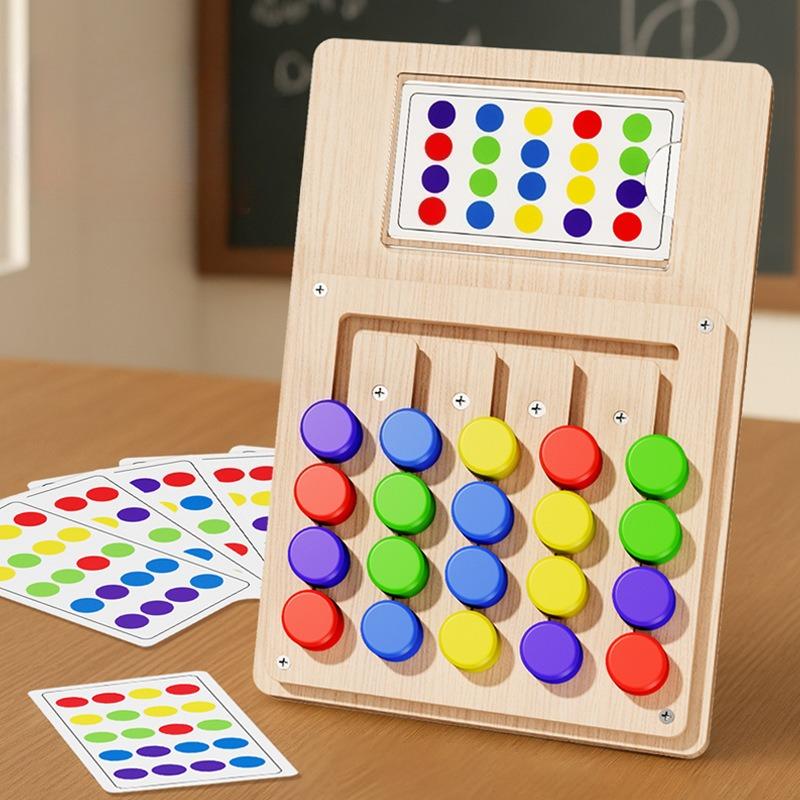 

Ce Cpc Children S Double-Sided Four-Color Walking Game, Logical Thinking Training, Kindergarten Early Education Puzzle Wooden Play