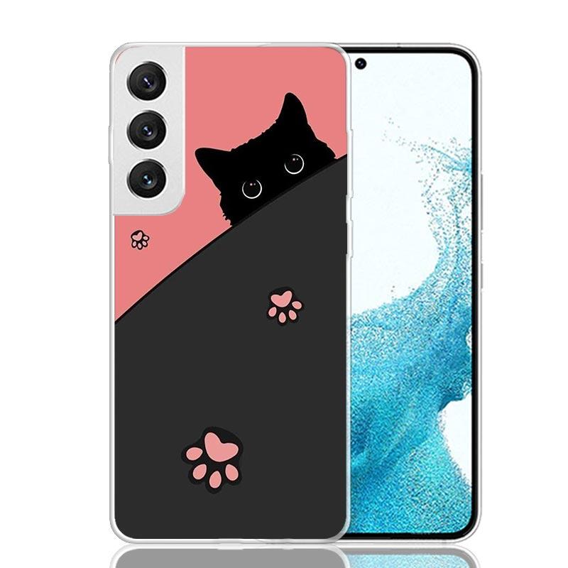 Cat Footprint Funny Paw Cute Phone Case For Samsung Galaxy S26 Ultra S23 S24 S25 Edge S20 FE S21 S22 Plus Soft Print Shell Cover
