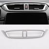 Car Accessories Fit For Honda CR-V CRV 2017 2018 2019 2020 2021 2022 Interior Center Console Middle AC Air Outlet Vent Trim (Matte Silver) ABS 1 PC