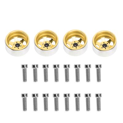 4PCS RC Car Wheel Hub Rim 2.2in Diameter Metal Easy Installation RC Car Parts for AXIAL SCX10 90046