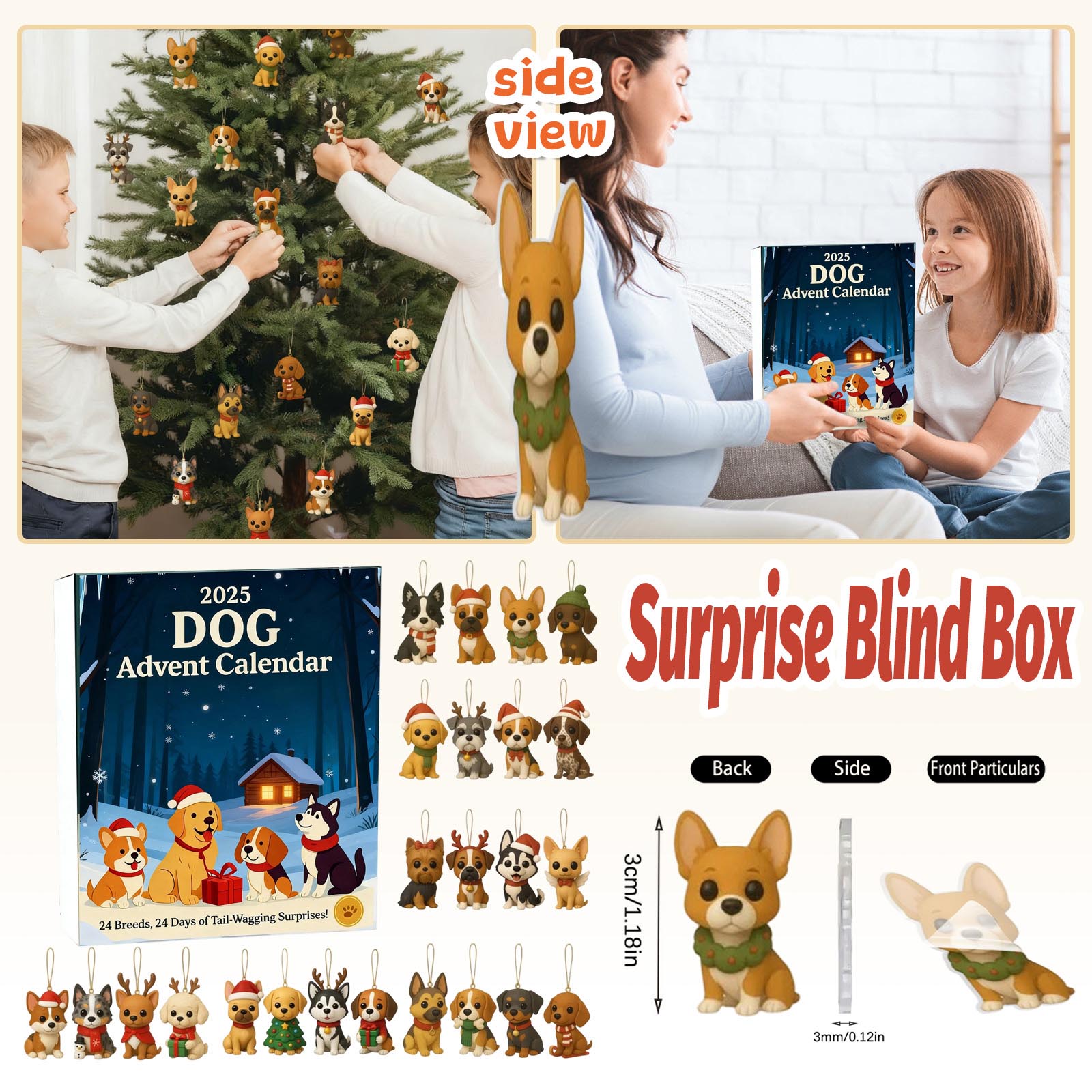 

Календарь обратного отсчета включает 24 подарка, календарь обратного отсчета и подарок-сюрприз One Size