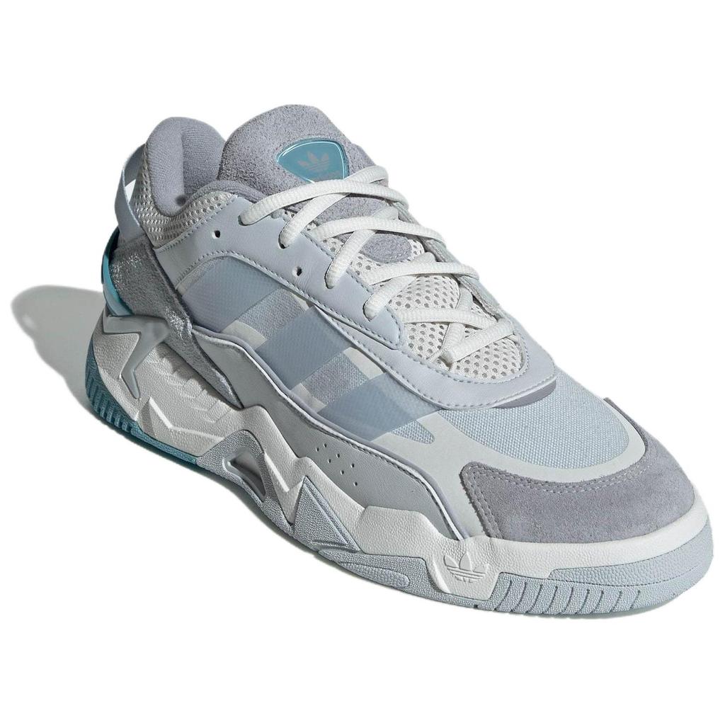 Adidas Originals Niteball 2.0 Mesh Fabric Leather Suede TPU Top Layer Cowhide Unisex Sneakers White Blue JI2545