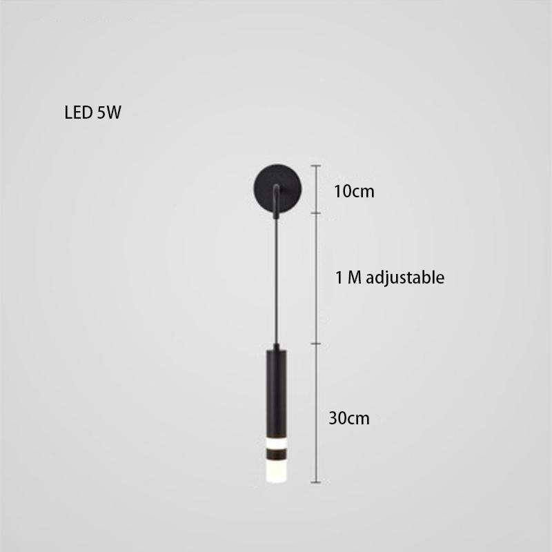 Nordic LED Bedroom Bedside Wall Lamp Modern Minimalist Creative Spotlight Home Living Room Background Decorative Wall Lamp Luste