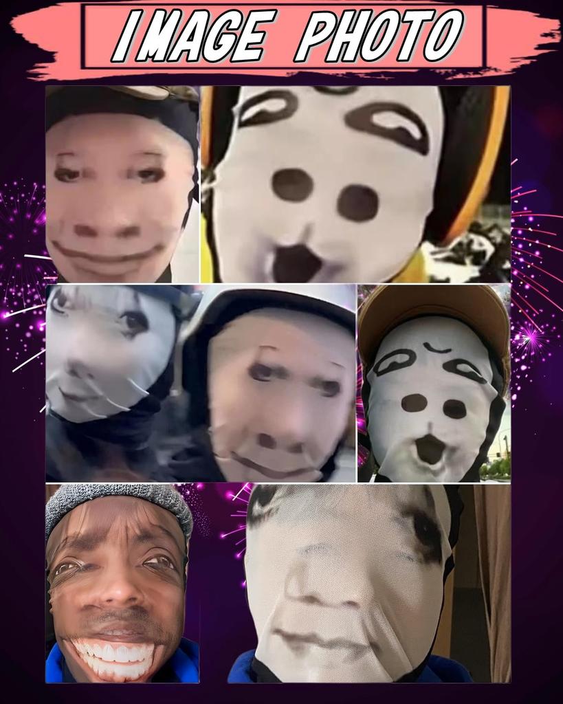 Glückliche Freude 3D Cosplay Maske, Gruselig, Realistisch Menschenähnliche Maske, Lustige Verkleidung, Halloween (D-TYP)