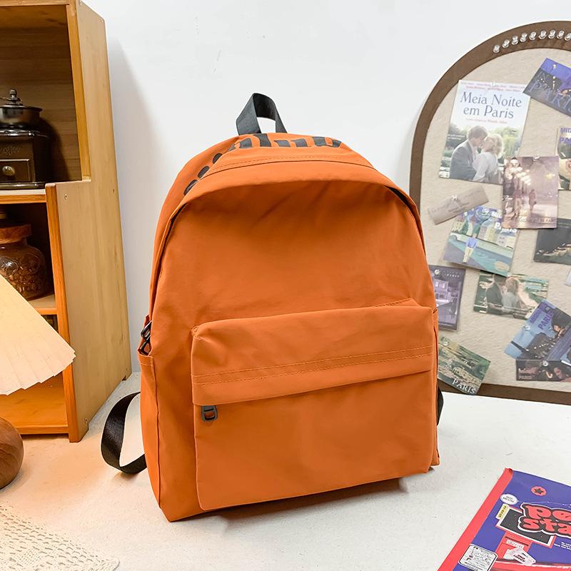 Schoolbag Color Student School Bag Women's Large Capacity Casual Versatile Lightweight Backpack New Student Travel Storage Backpack