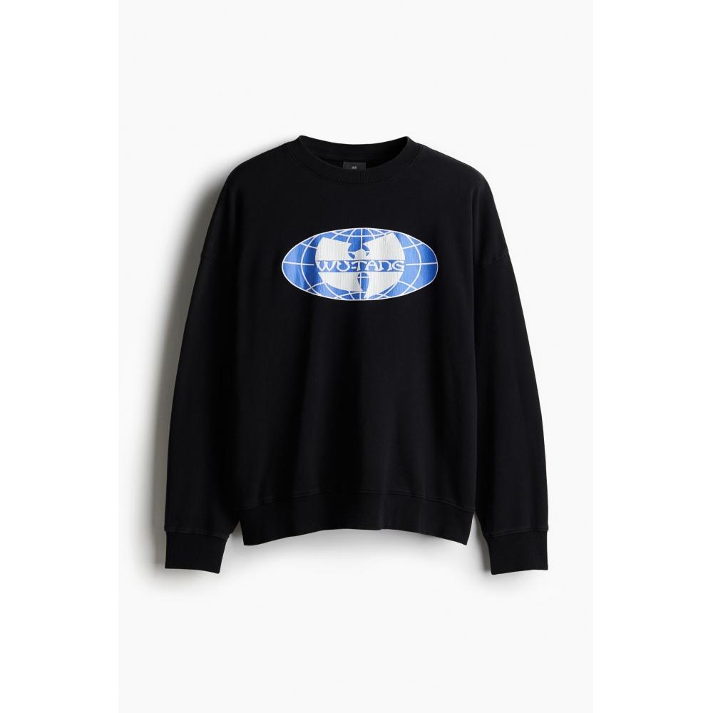 

Толстовки HM Oversized Fit Print, черная, Wu Tang Clan L