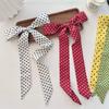 Streetwear Style Polka Dot Scarf Versatile Long Scarf Vintage Hair Band  for Women