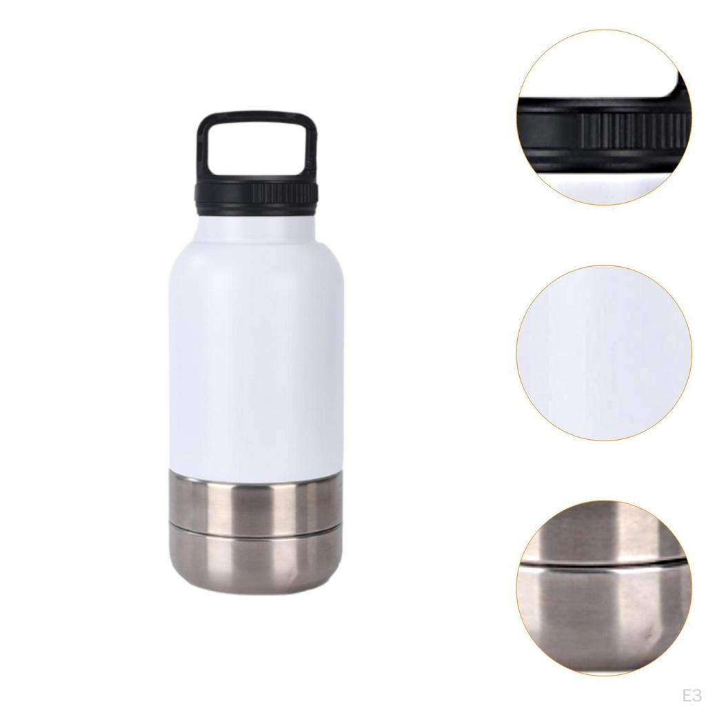 Dog Water Bottle with Handle And 2 Bowls for Food Travel