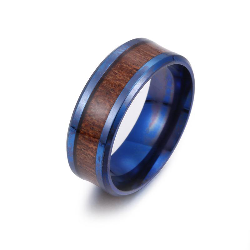 European & American-Style Teak Titanium Wedding Rings