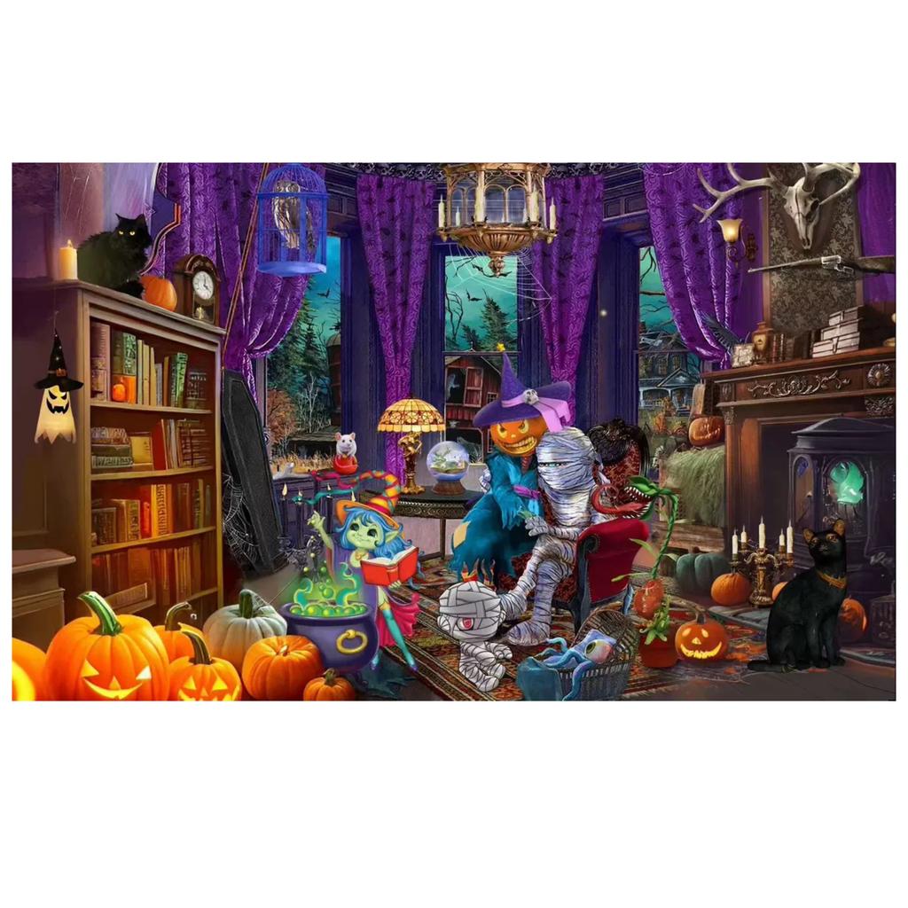 500 Parça Puzzle Kar Kaplı Kulübe Tatil Köyleri ile Sıcak Noel Sıcaklığını Tadın Parıldayan Tatil Süslemeleri Rahat Kış Arka Planları Kucakla