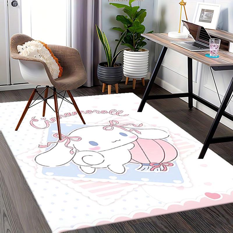Cinnamoroll Anime Cartoon Design Chair Mat Non-Slip Carpet for Office Home Decoration Living Room Bedroom Game Room Dormitory Gift Seasonal Universal.