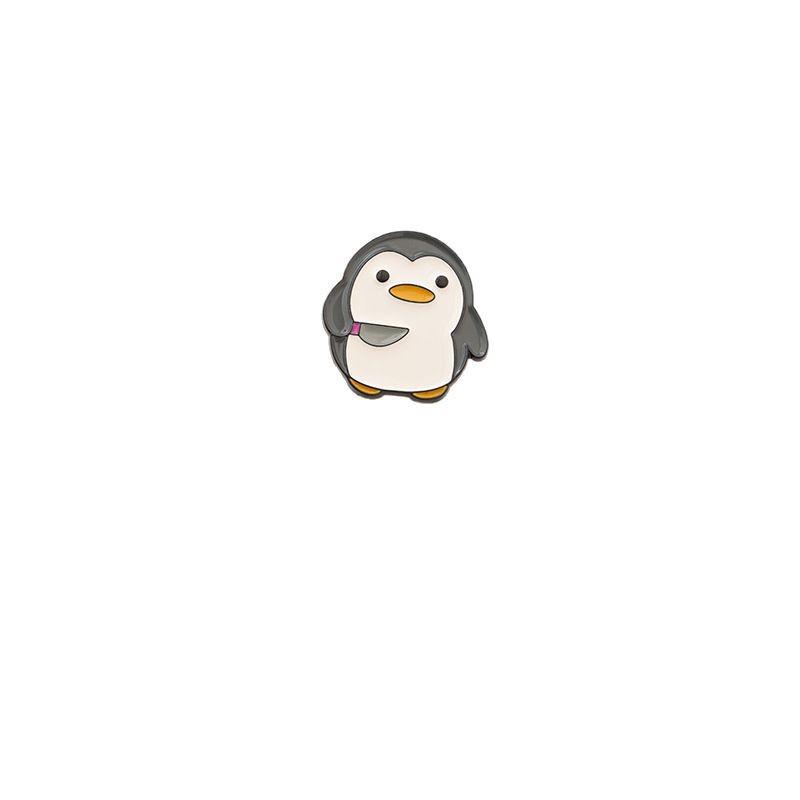 Creative Cartoon Penguin & Duck Brooch - Cute Animal Badge Pin for Bag Pendant