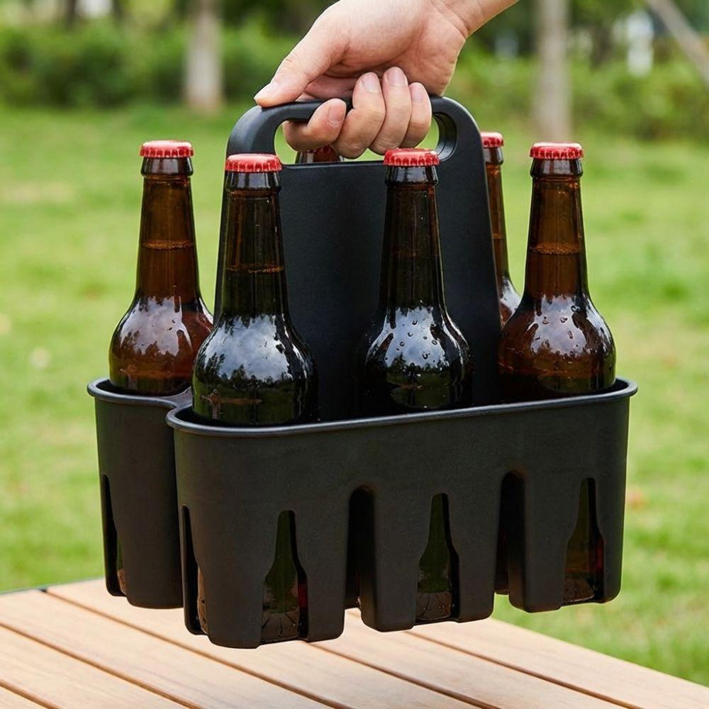 Tragbarer Bierhalter aus Kunststoff, 6er-Pack, Getränkehalter, Werkzeug, Bierflaschenträger für Picknicks