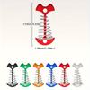 8pcs Stainless Steel Deck Nails with Spring Buckle, Fish Bone Design for Secure Binding, Suitable for Outdoor Camping and Hiking