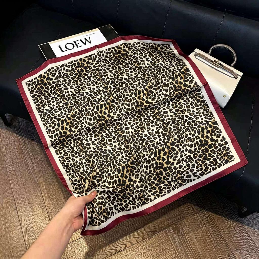 Elegant Silk-Style Square Scarf: Fashionable, Professional Decorative Shawl for Women