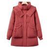 New Winter Style Middle-aged Dress Fashionable Down Jacket for Mother Thickened Warmth Can Remove Hat White Duck Down Fashionable Jacket