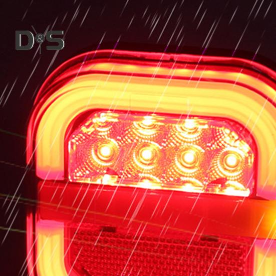 2Pcs LED Trailer Rear Lights Kit Super Bright High Lumens Universal Simple Installation Brake Lights Trailer Truck Taillight