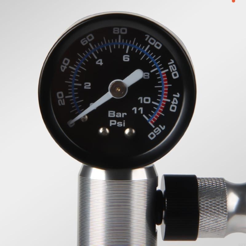 Portable Road Bike Bicycles Tyre Inflator with Gauge Light Weight Bike Tire Small Cycling Bike Air Inflator