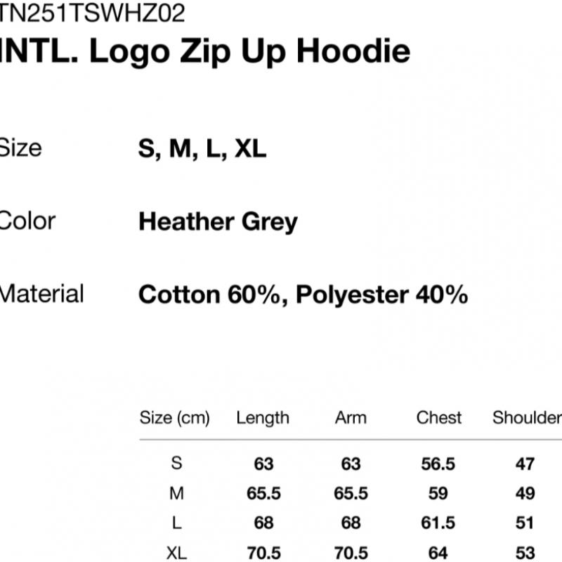 ThIs Is Never That Ss25 Zip Up Hoodie Heather Grey