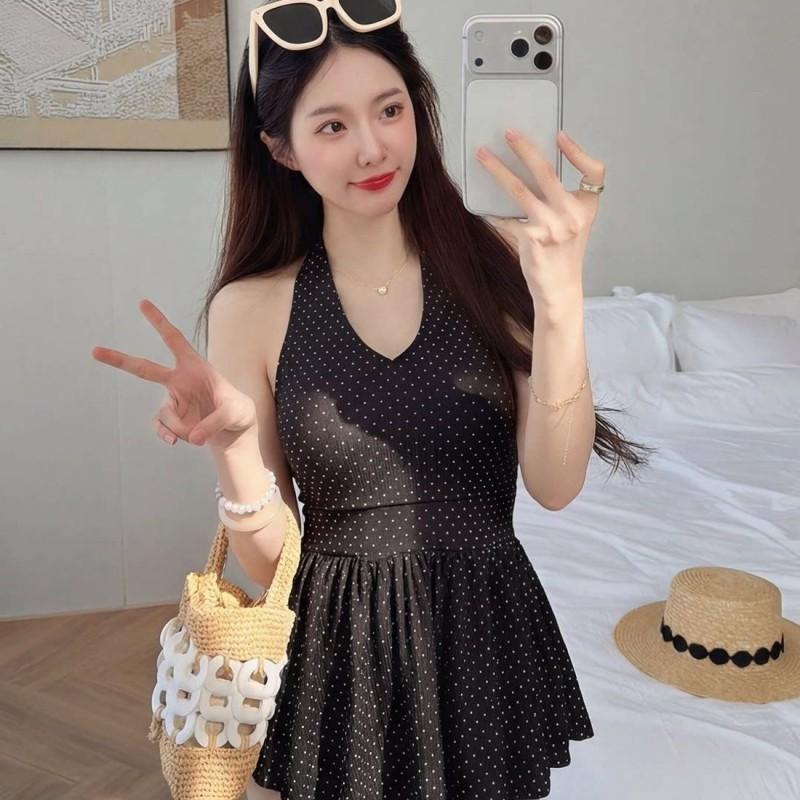 

High-end Private Soup Beautiful Hot Swimming Clothes Women s Style Unique Holiday One-piece Slimming XL чорний