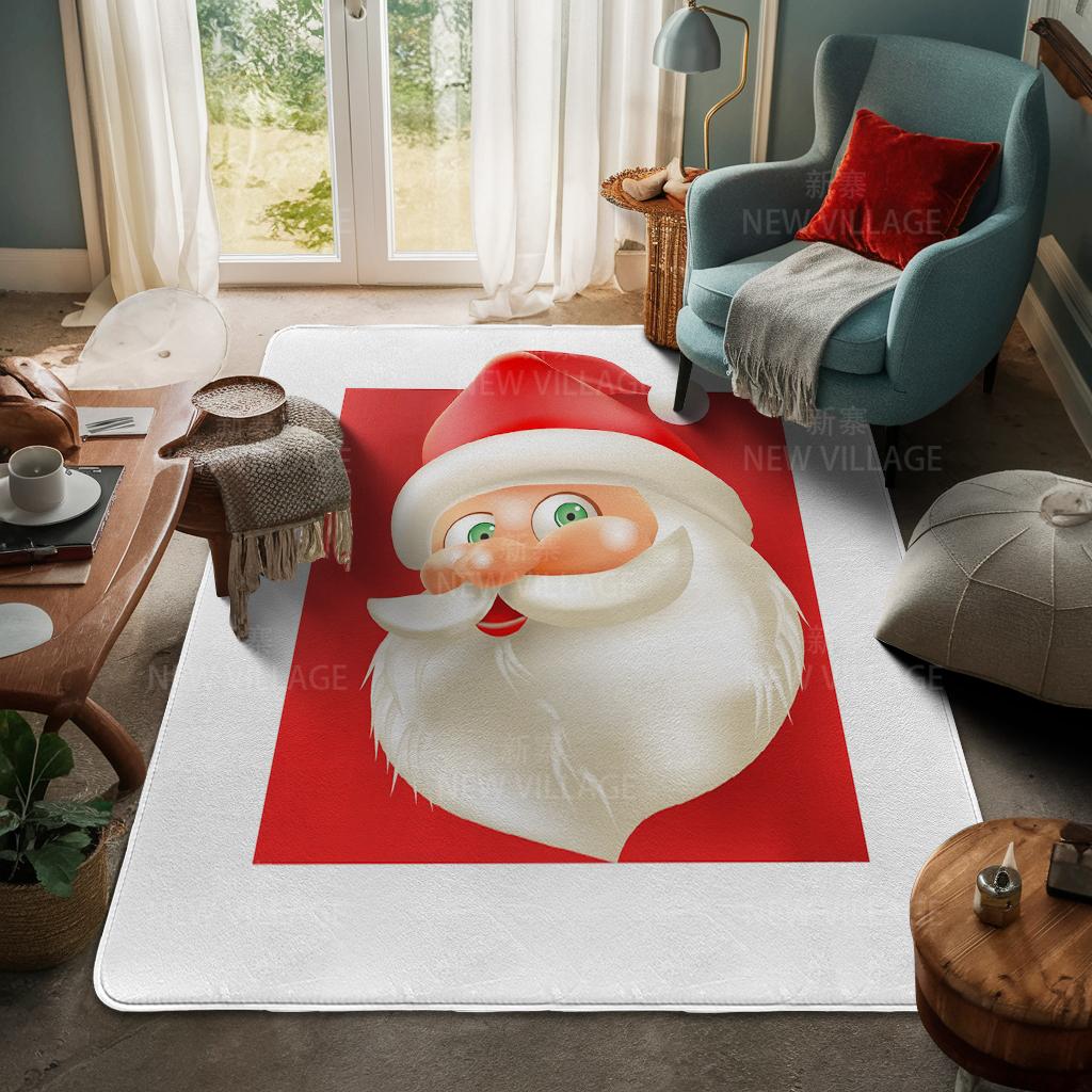 House Entrance Carpet Home Door Mat Living Room Bath Foot Bathroom Non-slip Water Absorption Rugs Bath Merry Christmas Winter
