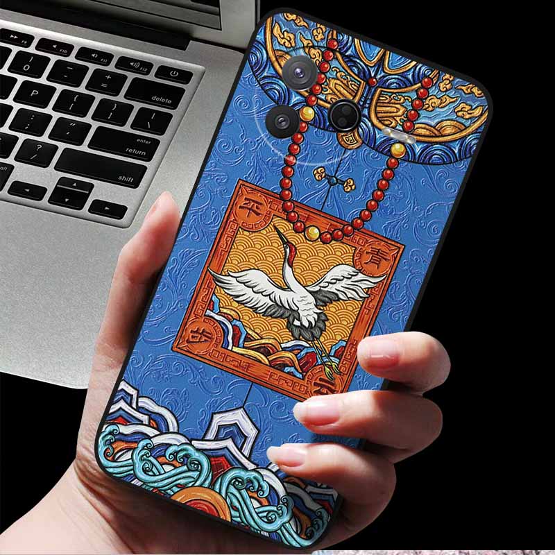 For Xiaomi Poco F7 Pro/ Poco F7 Ultra 3D Relief Embossed Retro Silicone Back Cover Case for Poco F7 Pro 5G Emboss Funda F7 Ultra