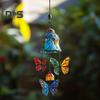 Butterfly Wind Chime Metal Stained Glass Wind Chime Hanging Decoration for Indoor Outdoor Garden Patio Porch Home Decor