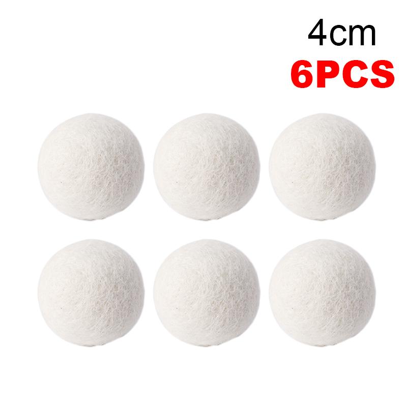 6pcs Reusable Wool Dryer Balls Home Washing Fleece Drying Laundry Ball Clothes Softener Washing Machine Accessories 3/4/5/6/7cm