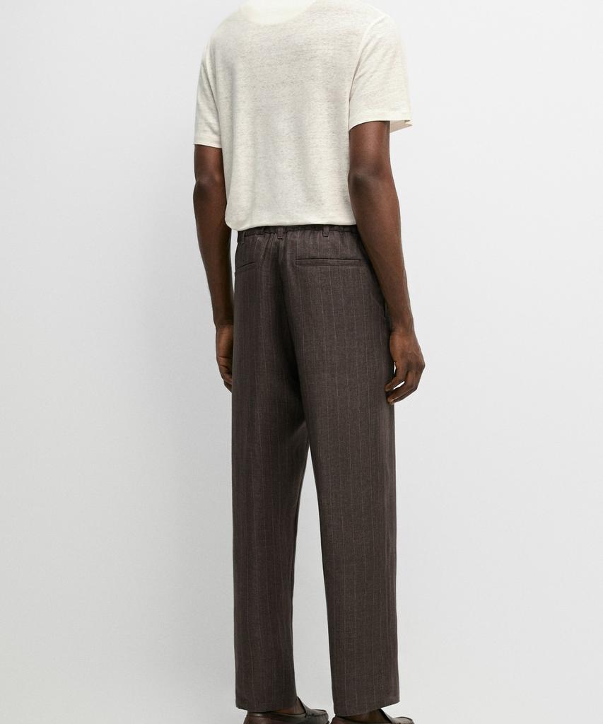Masimodutti 100% Linen Straight Fit Pants