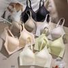 Womens Seamless Push Up Bra Non-wired Comfortable Breathable Latex Lingerie Soft Support Small Bust