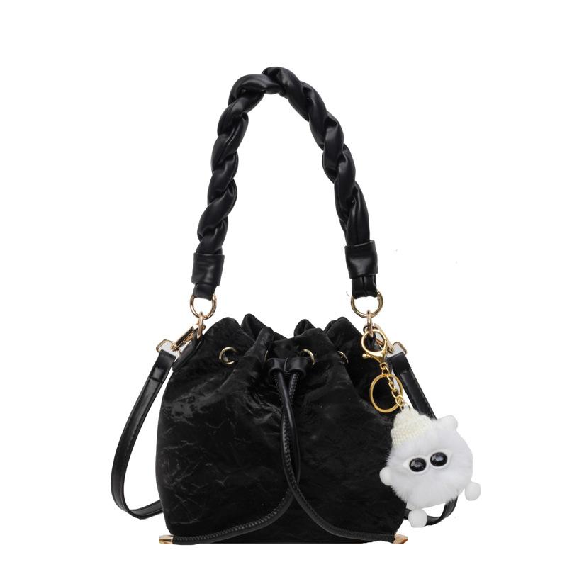 

Сумка Премиум Универсальная Сумка-ведро Новая Весенне-летняя Мода Нишевая Популярная Сумка-мессенджер Женская Сумка No pendant чёрный